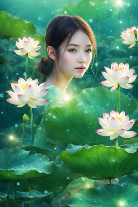 32199-957926177-_lora_hehua_0.9_,hv,1girl,young girl,delicate face,flower,lily pad,scenery,lotus,leaf,light particles,nature,outdoors,blurry,lig.png